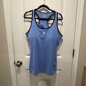 Reebok Womens Tank Top Athletic Racerback Performance Blue XXL EEG TTG
